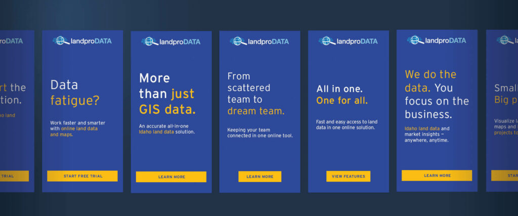 landproDATA Digital Ad Mockups