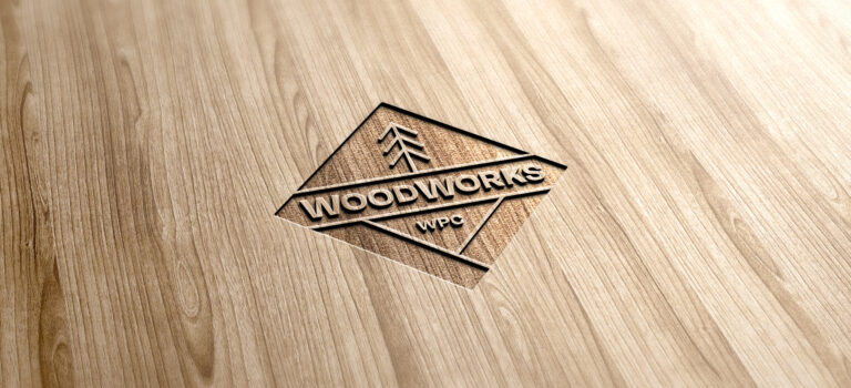WoodWorks Logo Engraved in a Piece of Wood