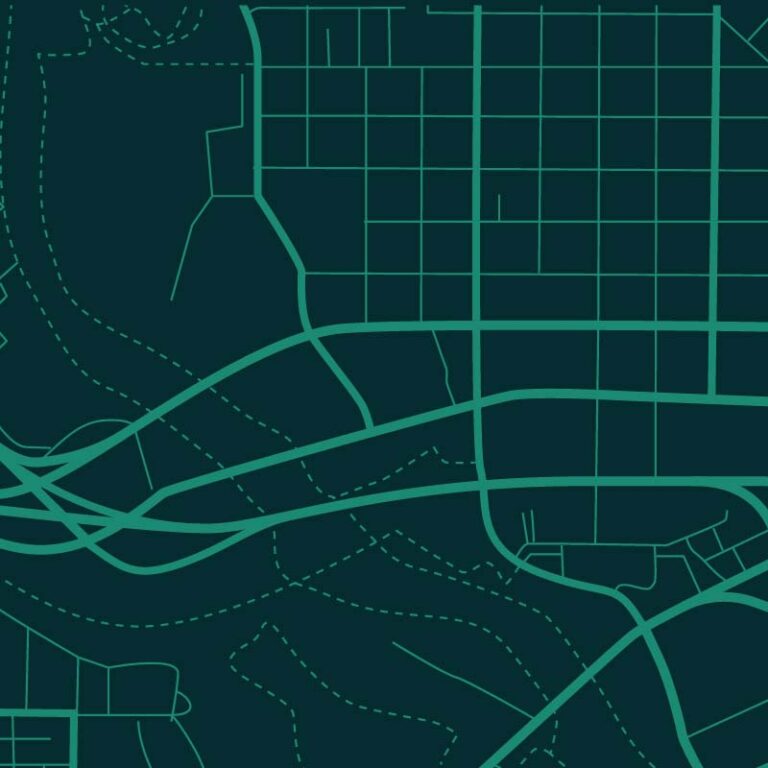 graphic of a blueprint style city layout