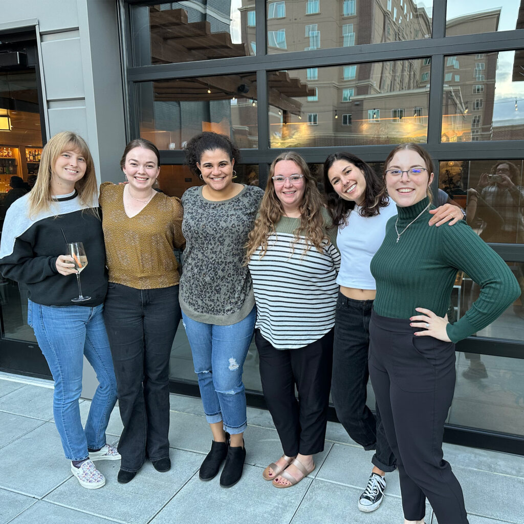 Mikayla Williams, amongst a group of female colleagues