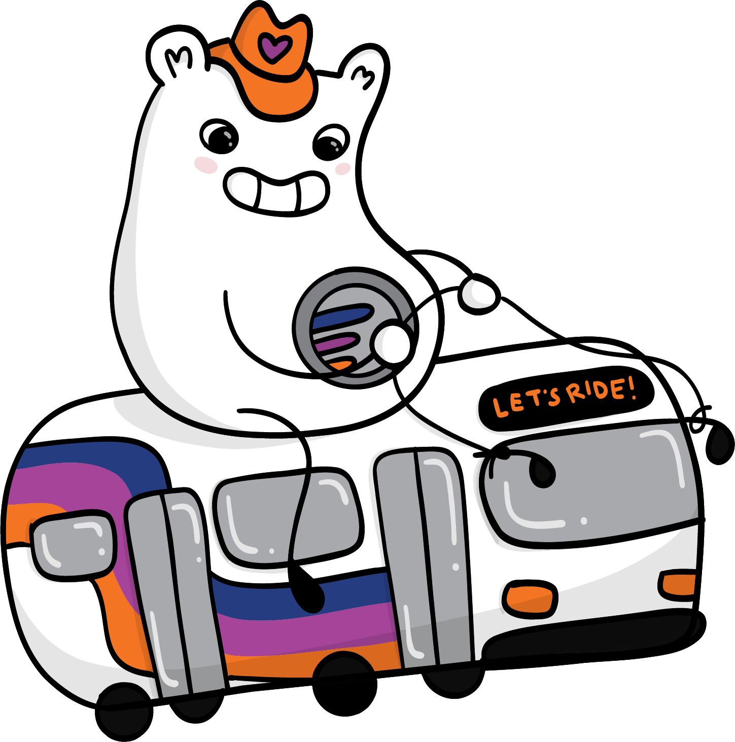 Lil rider riding the bus like a horse while wearing a cowboy hat.